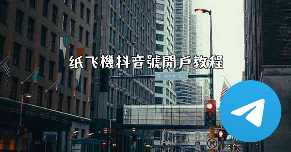 纸飞機抖音號開戶教程