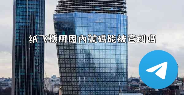 纸飞機用國內號碼能被查到嗎