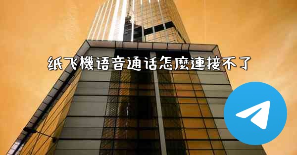 纸飞機语音通话怎麼連接不了