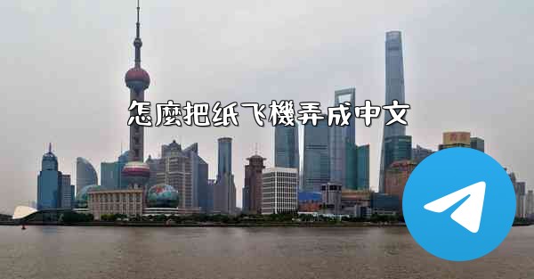 怎麼把纸飞機弄成中文