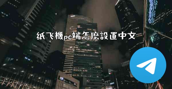 纸飞機pc端怎麼設置中文