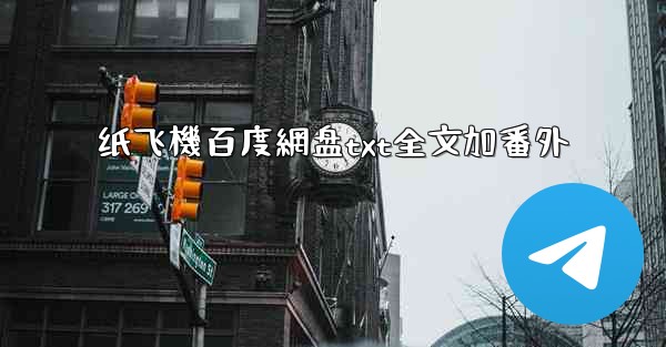 纸飞機百度網盘txt全文加番外