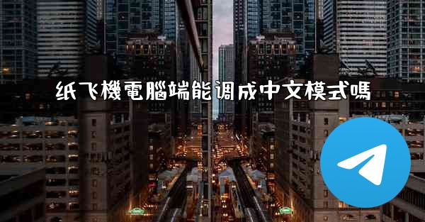 纸飞機電腦端能调成中文模式嗎