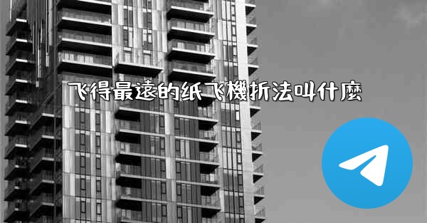 飞得最遠的纸飞機折法叫什麼