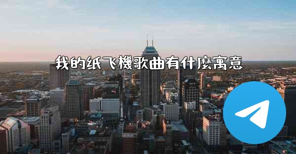 我的纸飞機歌曲有什麼寓意