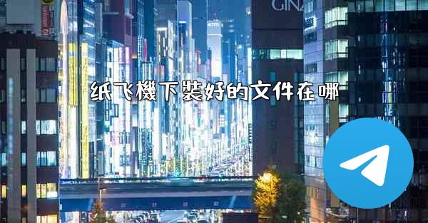 纸飞機下裝好的文件在哪