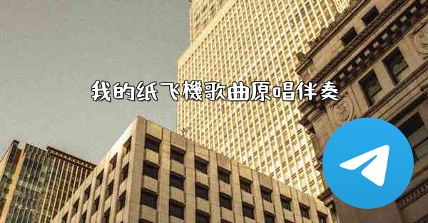 我的纸飞機歌曲原唱伴奏