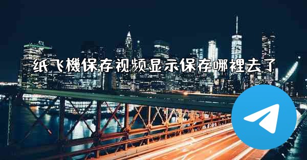 纸飞機保存视频显示保存哪裡去了