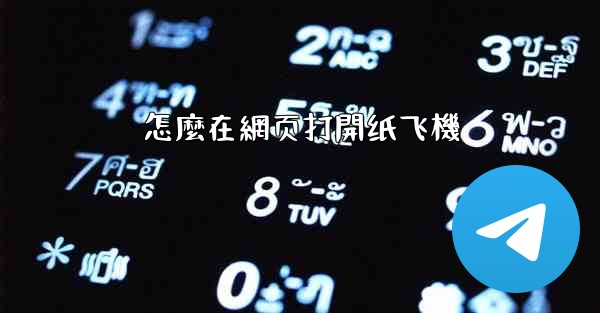 怎麼在網页打開纸飞機