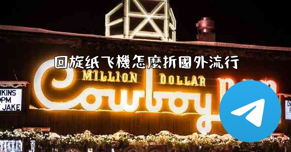 回旋纸飞機怎麼折國外流行