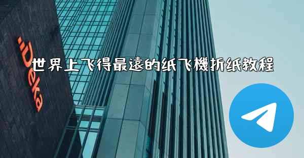 世界上飞得最遠的纸飞機折纸教程