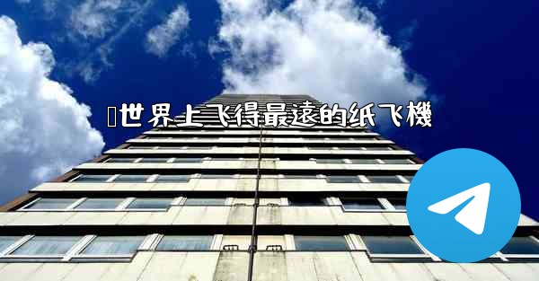 叠世界上飞得最遠的纸飞機