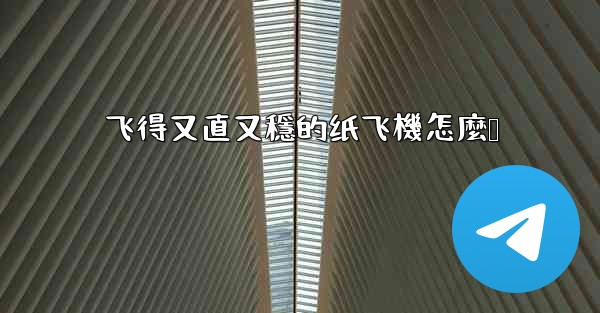 飞得又直又穩的纸飞機怎麼叠