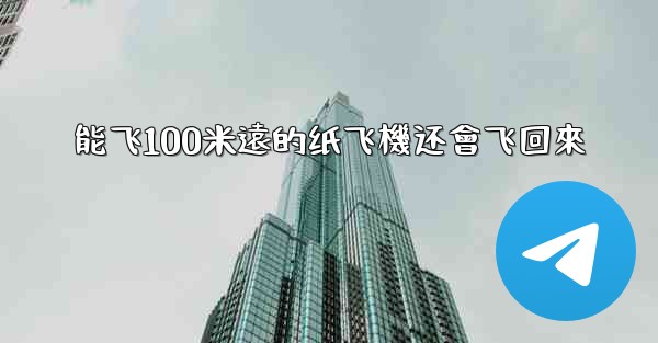 能飞100米遠的纸飞機还會飞回來