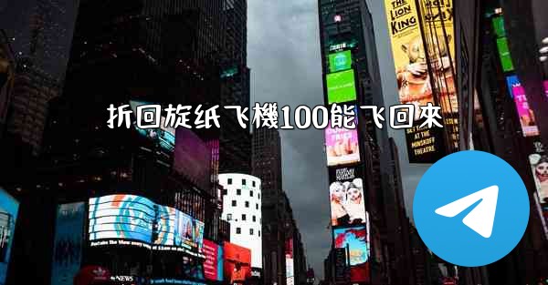折回旋纸飞機100能飞回來