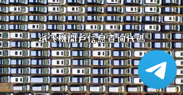 纸飞機開戶信息查询代碼