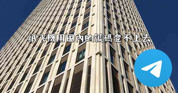 纸飞機用國內的號碼登不上去