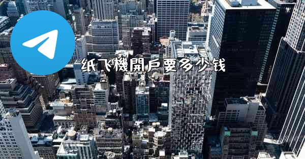 纸飞機開戶要多少钱