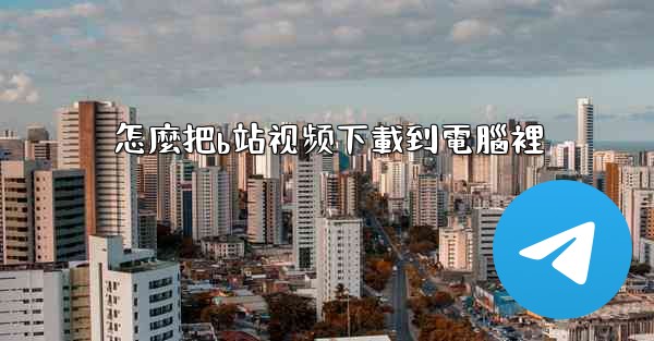 怎麼把b站视频下載到電腦裡