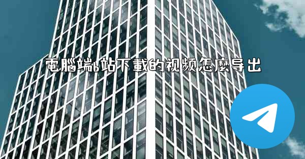 電腦端b站下載的视频怎麼导出