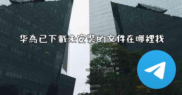 华為已下載未安裝的文件在哪裡找