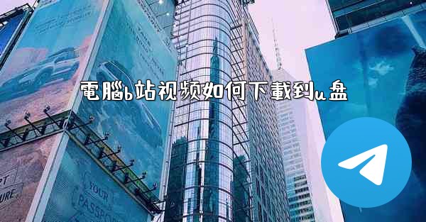 電腦b站视频如何下載到u盘