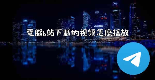 電腦b站下載的视频怎麼播放