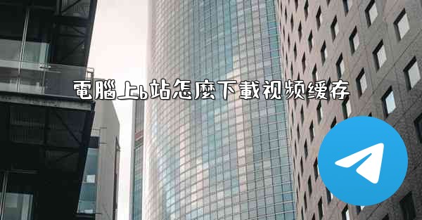 電腦上b站怎麼下載视频缓存