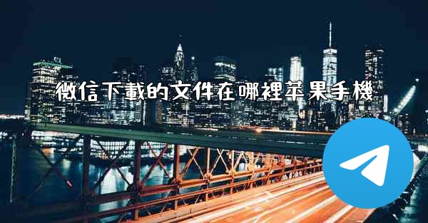 微信下載的文件在哪裡苹果手機