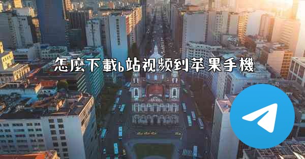 怎麼下載b站视频到苹果手機