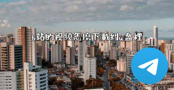 b站的视频怎麼下載到u盘裡