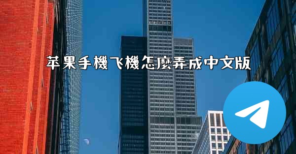 苹果手機飞機怎麼弄成中文版