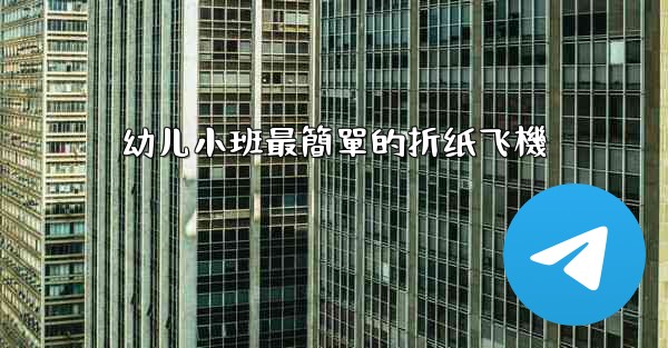 幼儿小班最簡單的折纸飞機