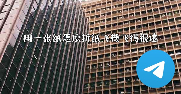 用一张纸怎麼折纸飞機飞得很遠