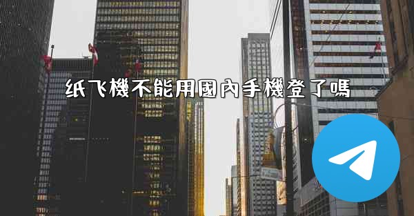 纸飞機不能用國內手機登了嗎