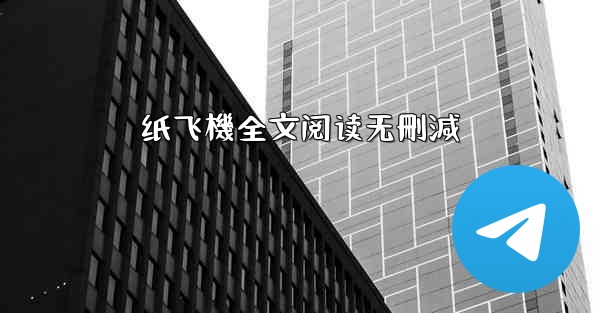 纸飞機全文阅读无刪減