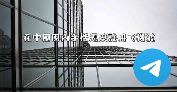 在中國國內手機怎麼註冊飞機號