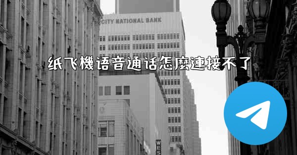 纸飞機语音通话怎麼連接不了