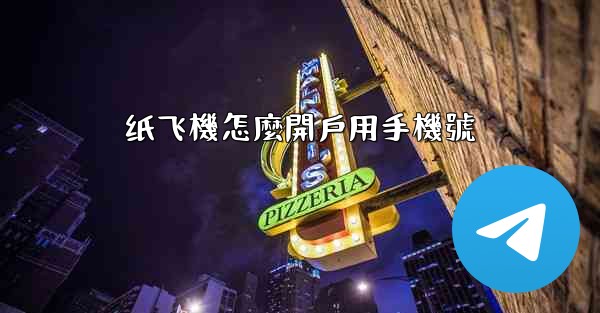 纸飞機怎麼開戶用手機號