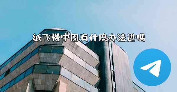 纸飞機中國有什麼办法进嗎