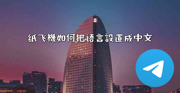 纸飞機如何把语言設置成中文