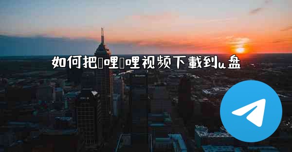 如何把哔哩哔哩视频下載到u盘