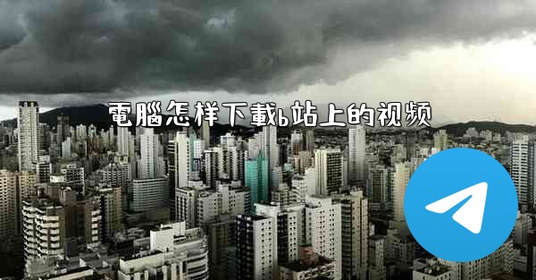 電腦怎样下載b站上的视频