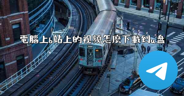 電腦上b站上的视频怎麼下載到u盘