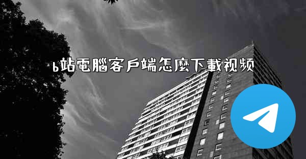 b站電腦客戶端怎麼下載视频