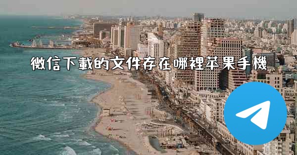 微信下載的文件存在哪裡苹果手機