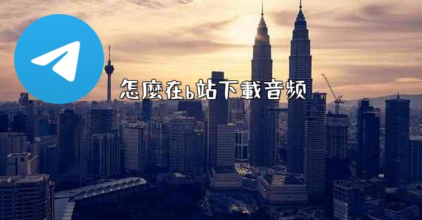 怎麼在b站下載音频