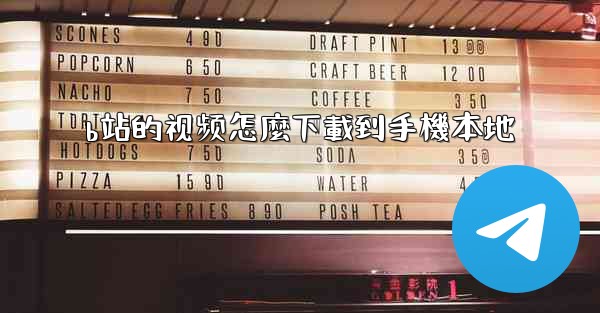 b站的视频怎麼下載到手機本地