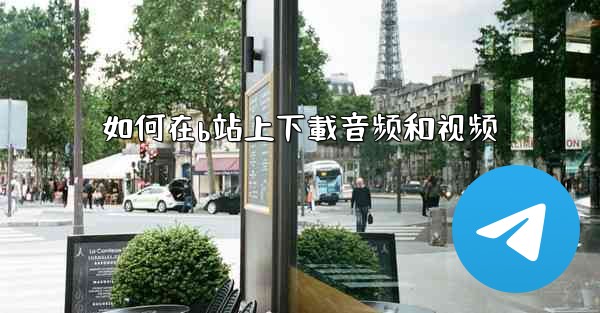 如何在b站上下載音频和视频