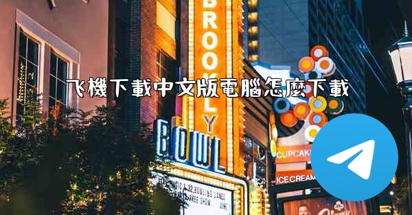 飞機下載中文版電腦怎麼下載